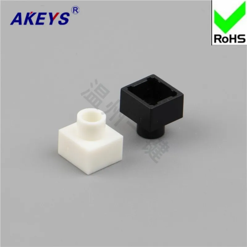 100 pcs  A43 Small cap cover micro-touch switch 6 * 6 hat black and white square key cap 6.2 * 6.2 * 3.5