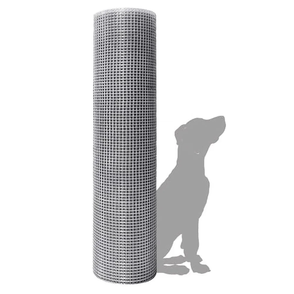 25 متر × 1 متر سياج شبكي سلكي مجلفن 25 مللي متر شبكة 0.9 مللي متر سمك سلك دجاج أرنب مقاوم للصدأ لحديقة السرير المرتفعة