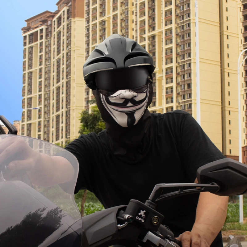 Winter Motorcycle Warm Mask Plus Velvet Windproof Cold Rider Neck Cover Ski Full Face Headgear Skull Balaclava Bike Equipment view 5