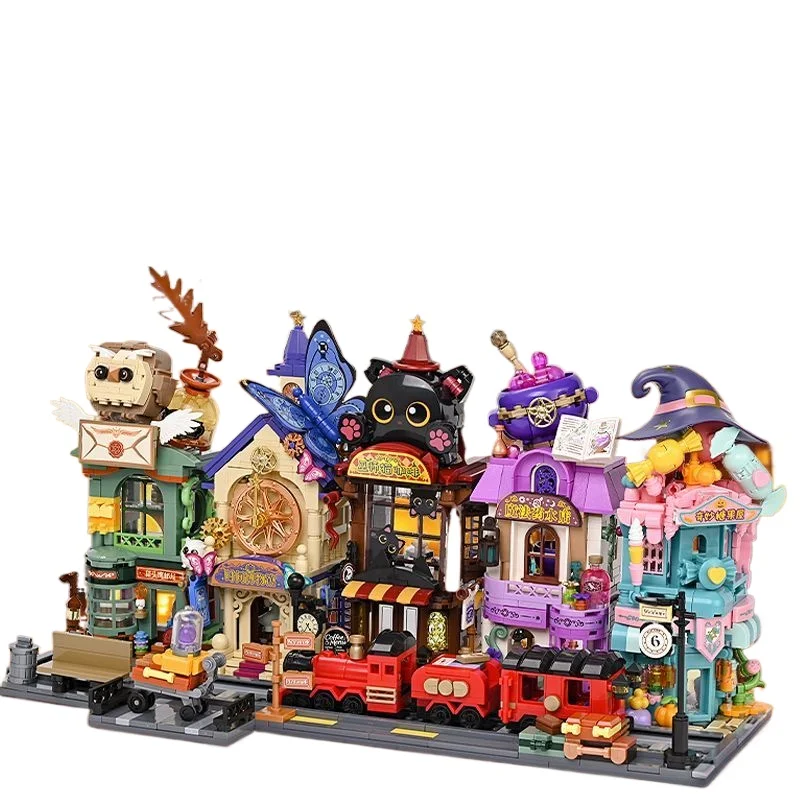 Keeppley Street View Series Building Blocks Episode 10: Magic Town Assembly Creative Toy Decoration Gift Model Assembly - view 6