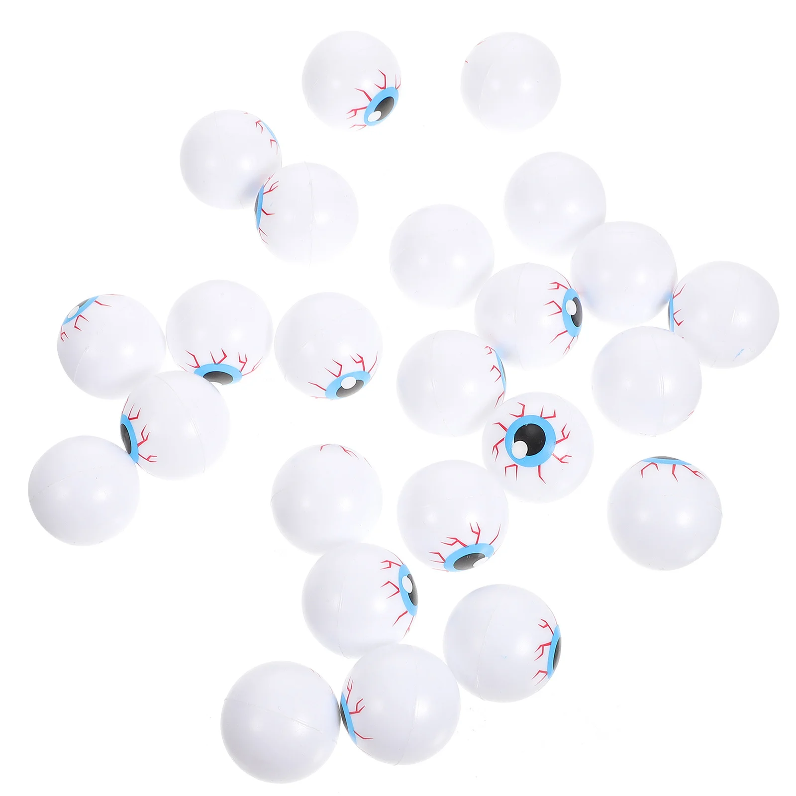 24 Uds. Globos oculares de miedo para Halloween, accesorios de plástico falso, decoración realista para fiesta, suministros de broma espeluznante, ojos falsos