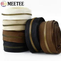 1-5Meters Meetee 5# Metal Zippers By The Meter Bag Wallet Roll Zipper for Sewing Garment Closure Zip Repair Kits DIY Accessories