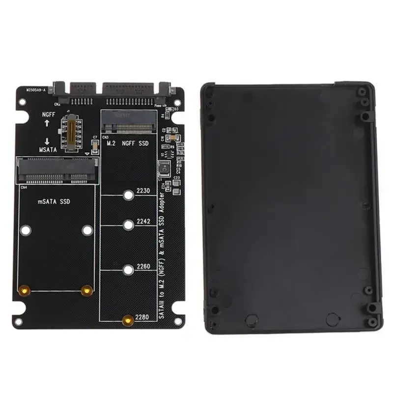 Adaptador M.2/mSATA a SATA M.2 NGFF mSATA SSD a SATA3.0 2,5 "adaptador mSATA/M2 SSD convertidor tarjeta elevadora 6Gbps para PC portátil