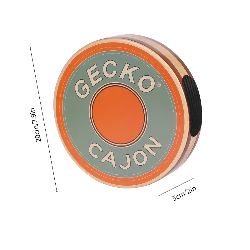 GECKO Cajon Wooden Drum Flat Hand Drum Single Board Percussion Instrument with Carrying Bag Portable Box Drum