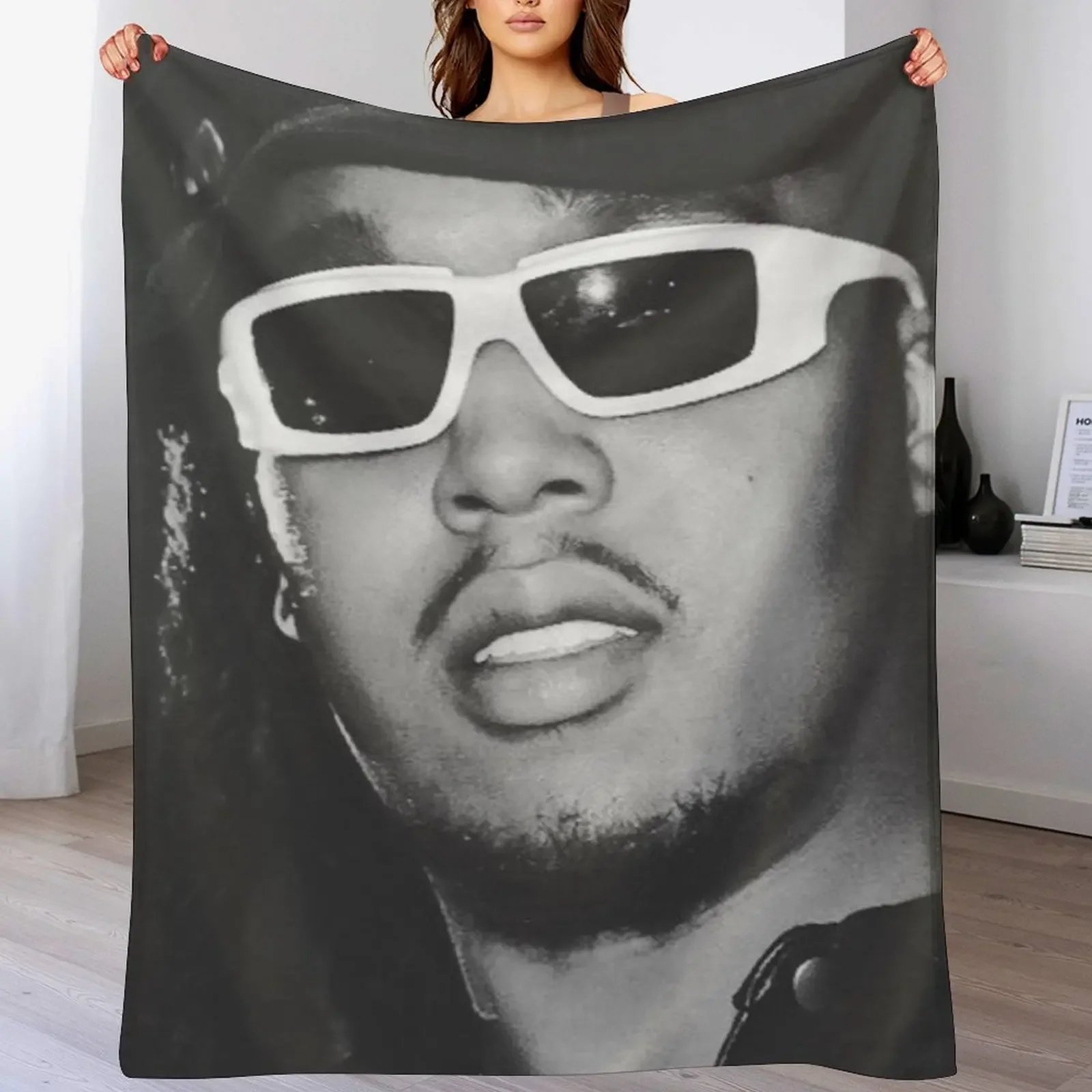 Takeoff Rapper Throw Blanket Stylish Decor Blanket Gift for Friends Roommate
