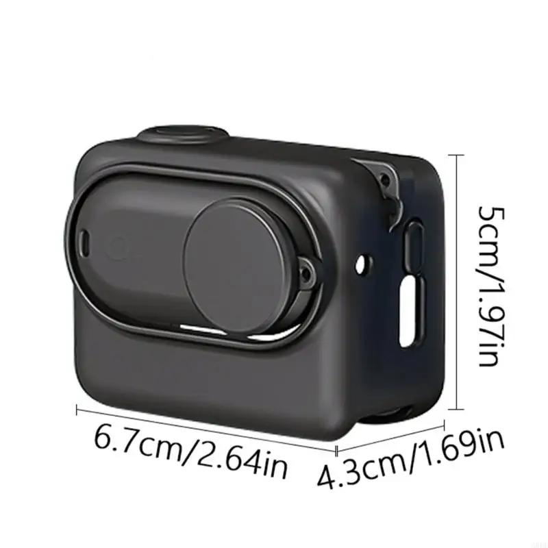 Capa protetora silicone para viagem G8DF, cordão pescoço tampas lente para GO 3S