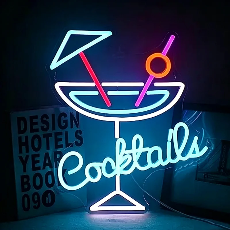 Cocktail Bar Neon Sign Led Neon light for Bar Shop Restaurant Storefront Bar Wall Decoration Business Sign view 5