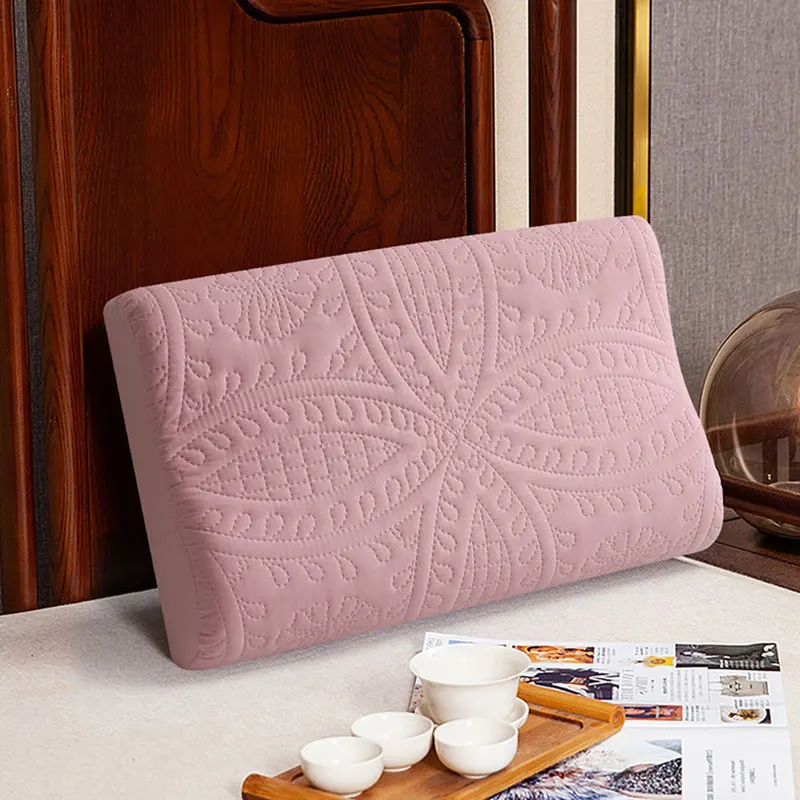 Waterproof Pillow Cover Rebound Quilted Contour Pillow Case Memory Foam Latex Pillowcase Zippered Protector