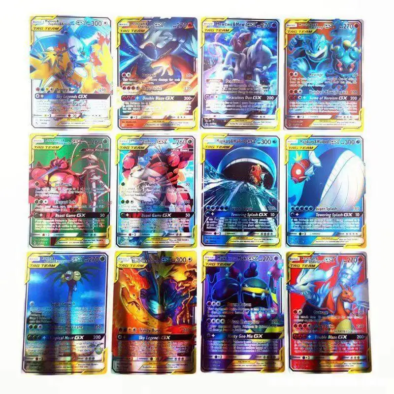 5-300Pcs Spanish French English cartas pokemon  francaise Spanish Card Featuring 300 Gx 300 V Max VMAX 100 Tag Team