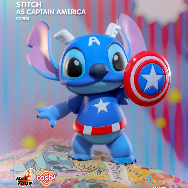 

HotToys Cosbi Original Collection 2025 New Stitch As Avengers Ironman Thor Loki Blind Box Anime Figure Mystery Box Gift Doll