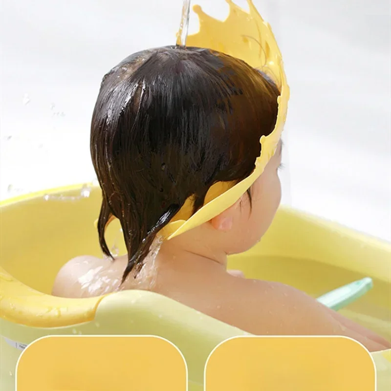 Chapeaux de shampoing en silicone pour la protection des yeux et des oreilles, bonnets de douche imperméables pour bébé et enfant