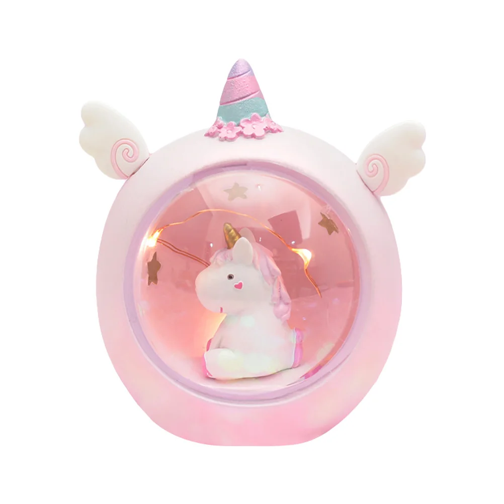 Licorne veilleuse rose chambre décor lampe cadeau étoile lune projecteur lumière pour noël anniversaire saint valentin