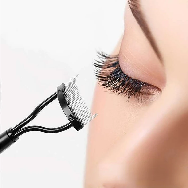 Dobrável Metal Eyelash Curler, Maquiagem Beleza, Separador de Lash, Brush Comb, Mascara Curl, Ferramenta Cosmética