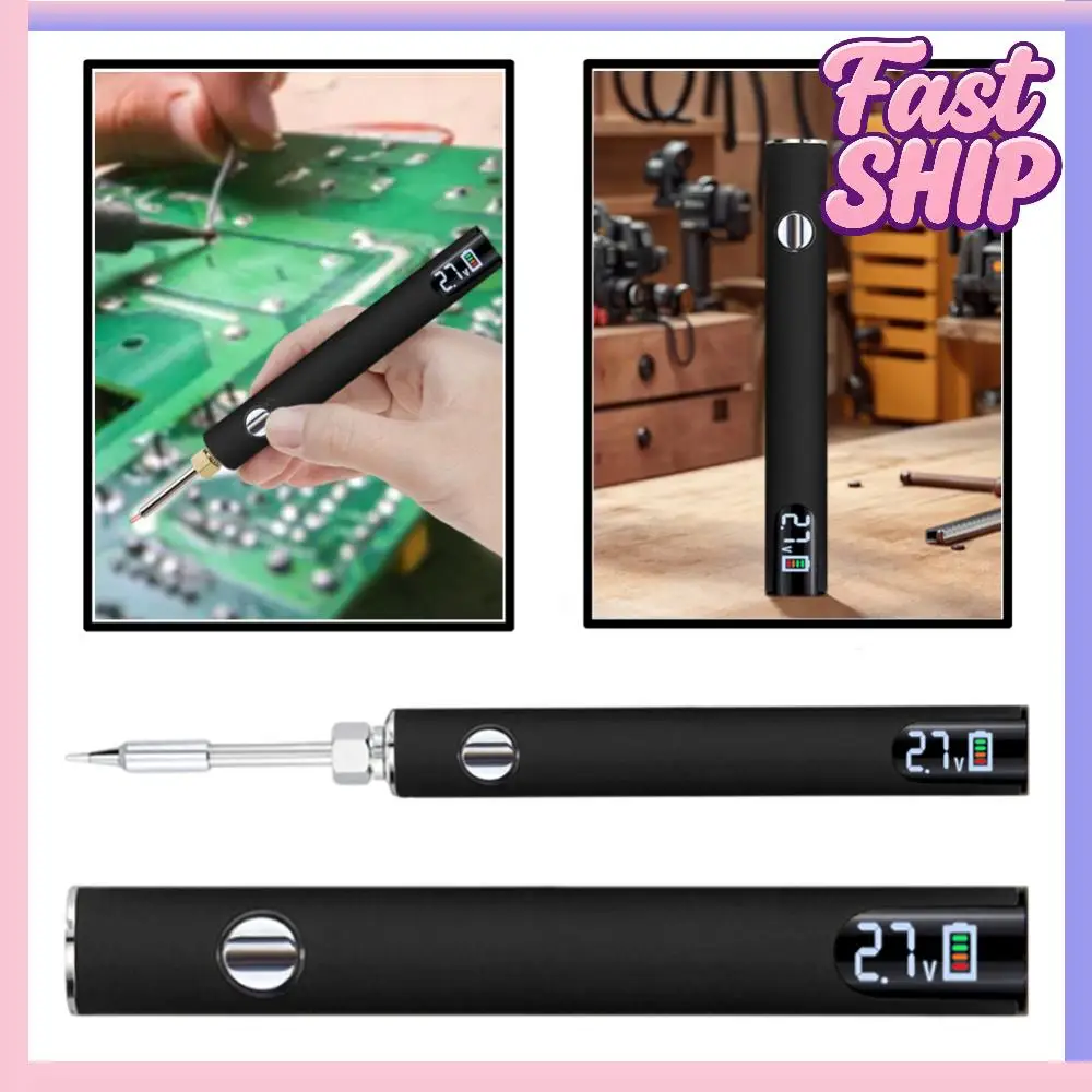 

Портативный электрический паяльник с регулируемым напряжением 510, паяльник (черный)