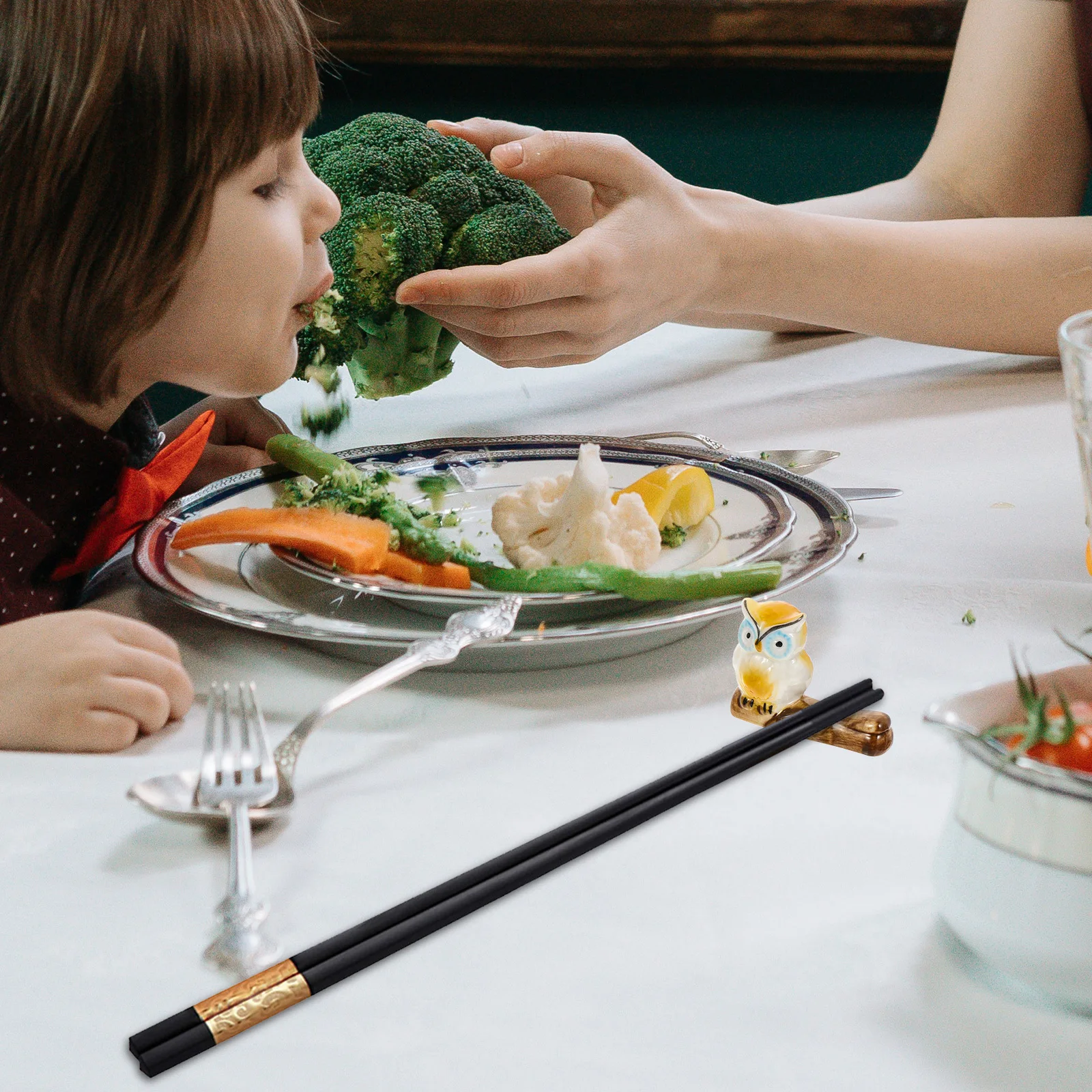 

5 Pcs Chopstick Holder Home Chopsticks Porcelain Stand Rest Decoration Stands Cutlery Cute