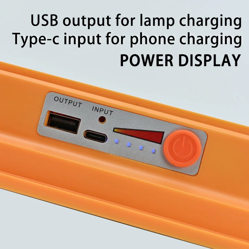 Rechargeable Strong Camping Light Portable LED Hiking Hook Tent Lamp Outdoor Powerful Solar Spotlight Maintenance Work Light