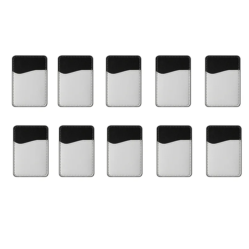 10 قطع من محفظة الهاتف الفراغات التسامي - حامل بطاقات من الجلد الصناعي لجزء الخلفي من عصا الهاتف، فراغات ذاتية الصنع لمشاريع الفينيل