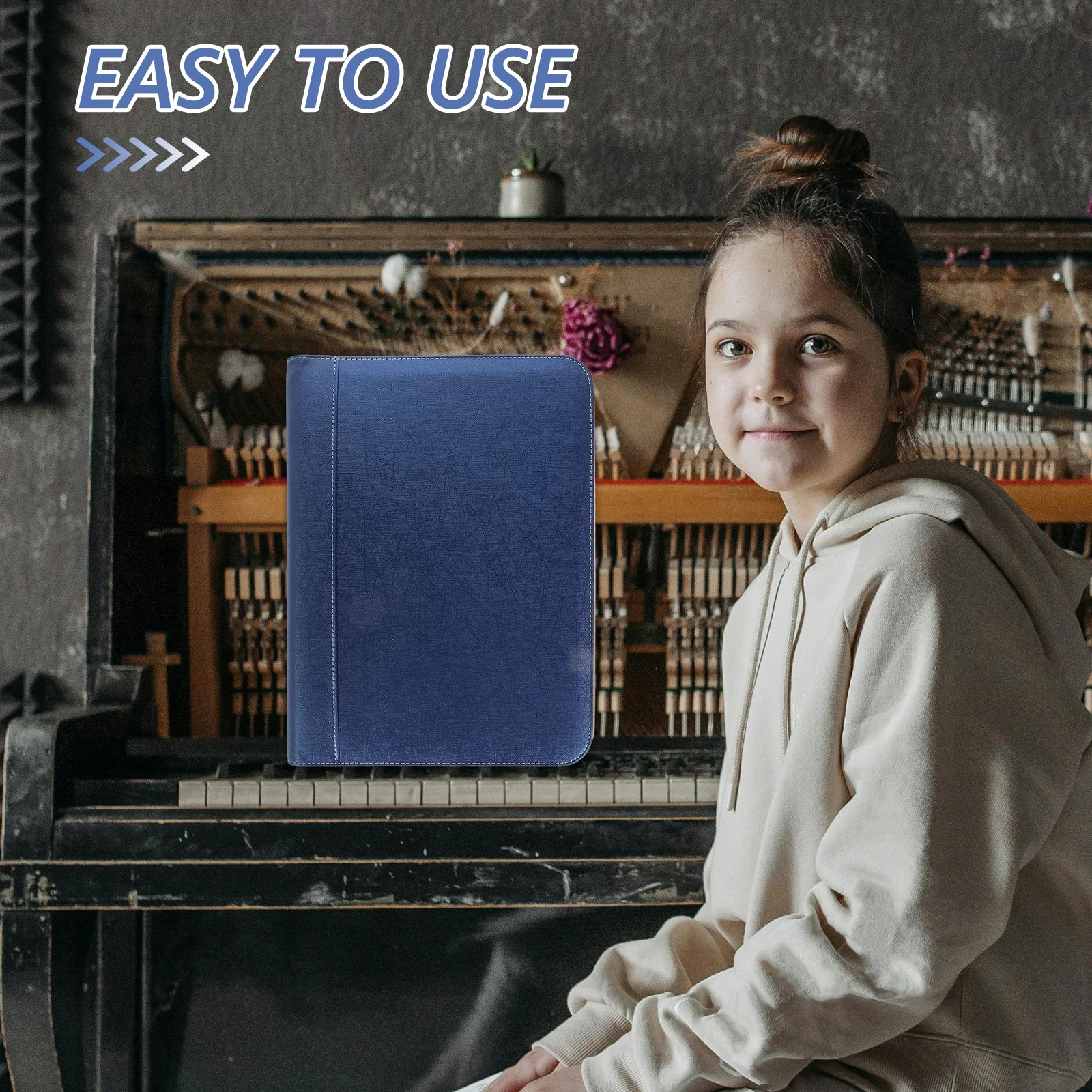 

A4 Portable Clear File Folder Office Document Organizer Multi-Purpose File Organizer for Sheet Music and Documents