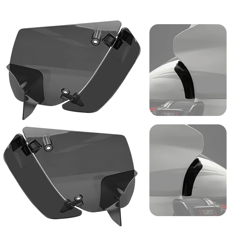 

Adjustable Motorcycle Air Deflector ABS Reflective Saddle Shields Heat Deflector For Harley Touring Road Glide FLTRX 2024-2025