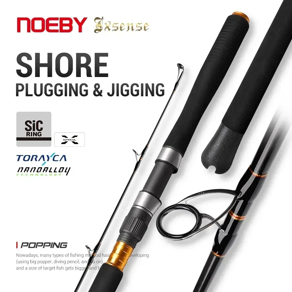 NOEBY Popping Fishing Rod 2.6m MH H Jig Shore Plugging Rod 30-200g Lure Fuji SIC Guide DPS Seat Tuna Big Game Sea Fishing Rods