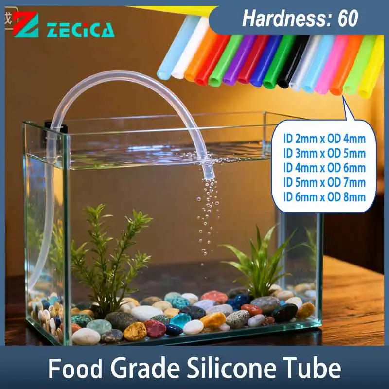

Food Grade Silicone Tube ID 2mm 3mm 4mm 5mm 6mm Flexible Rubber Tubing Soft Drink Water Hose Fish Tank Pond Pump Hoses