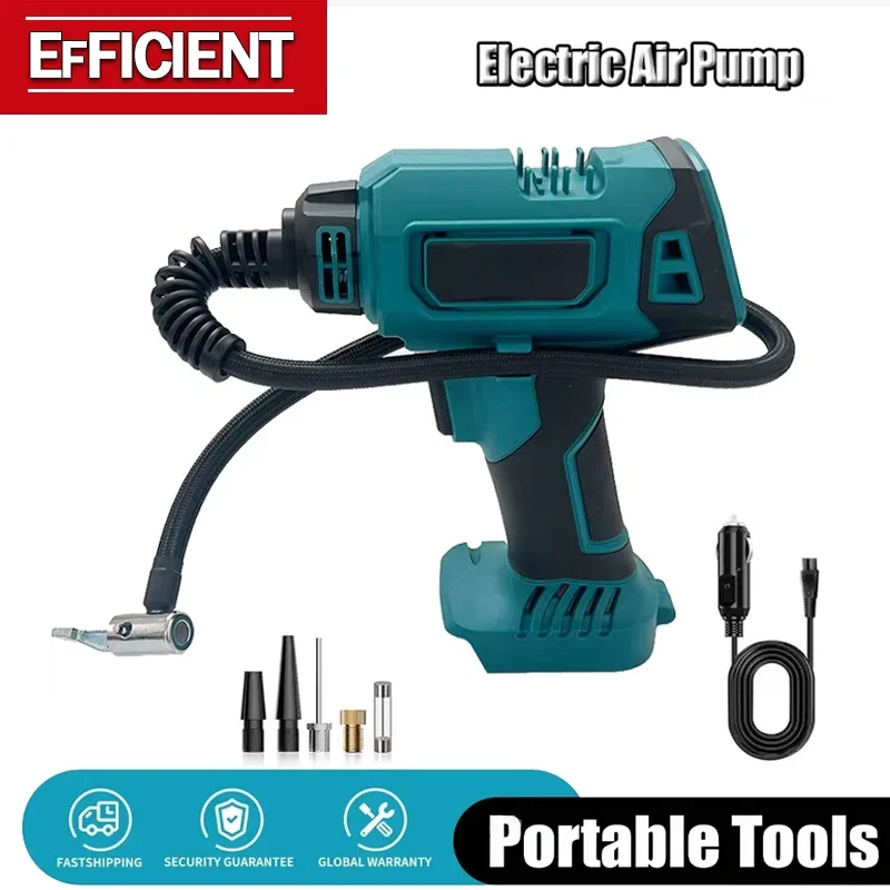 

Подходит для Makita: 600-миллиметровый беспроводной портативный электрический воздушный насос 12В, перезаряжаемый ручной компрессор для автомобилей, для аккумуляторов 18В.