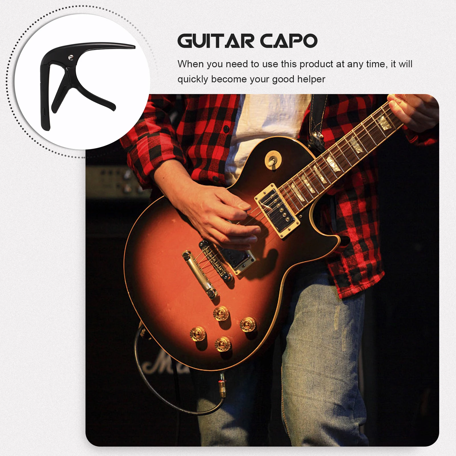 

Guitar Capo Clip Picks Instrument Accessory Multi-function Metal Professional Ukulele Portable Guitar Supply Tone Modified Long
