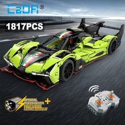 CaDA 1:10 Phantom Wing C63009W City Racing Car Hypercar Building Blocks Sportscar Racing Vehicle Bricks Toys Children Kids Gifts