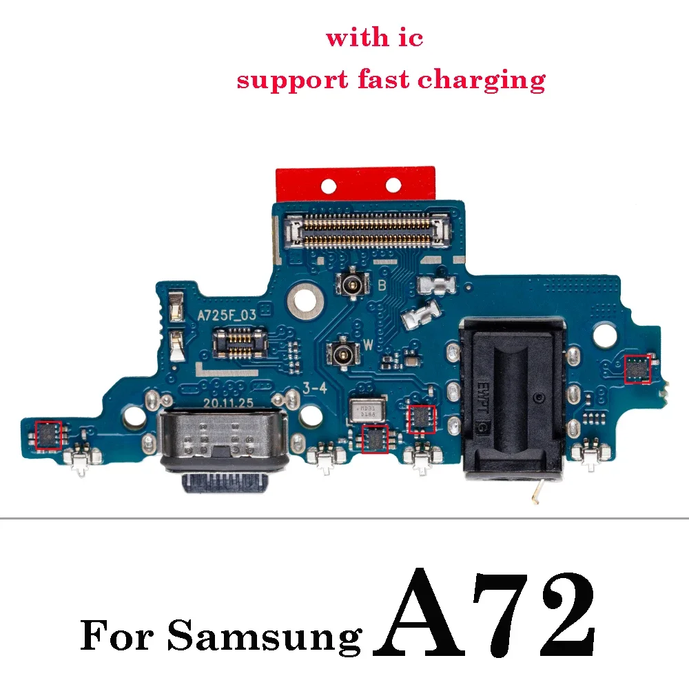 البوب 10 قطعة شاحن USB شحن موصل ميناء فليكس لسامسونج A04 A10 A20 E S A145 A146 A21 A23 A41 A52 A53 A72 A30S A40S A50S