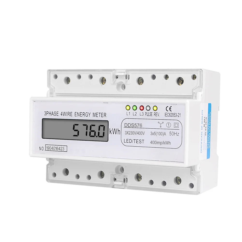 مقياس الطاقة الرقمي KWh، التركيب التجاري، سهل التركيب، استهلاك فعال للطاقة، سعة التحميل الزائد المحسنة
