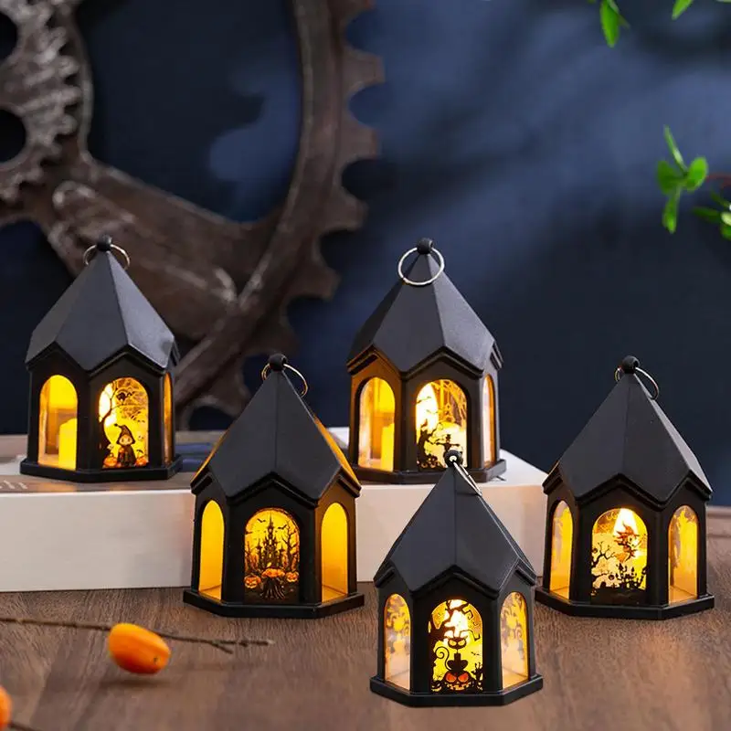 2024 Halloween Horror Goth Lamp Halloween Decorations Atmosphere Wind Lamp Halloween Lights As Decor Battery Operated Pumpkin