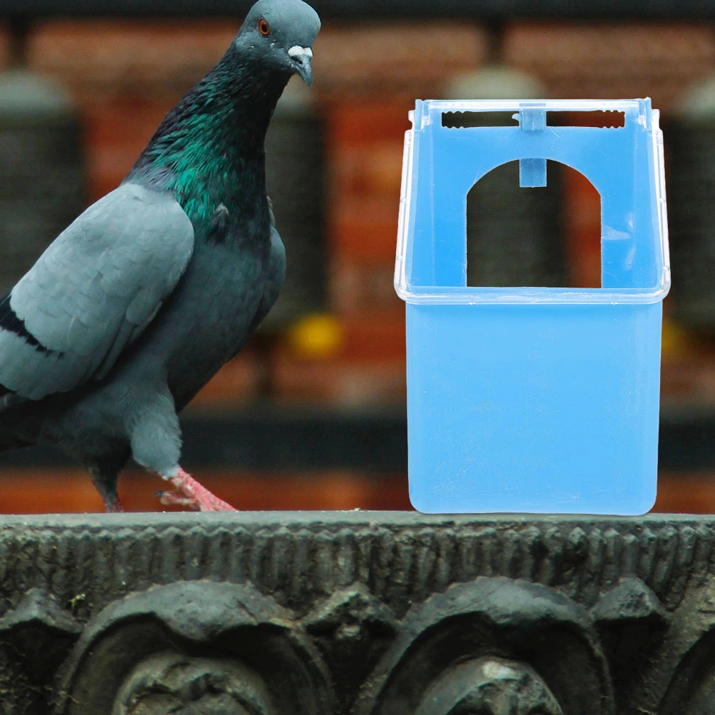 

4pcs Hanging Bird Feeder Cage Accessories Large Capacity Plastic Pigeon Feeder Food Dispenser Multifunctional Parrot Feeding