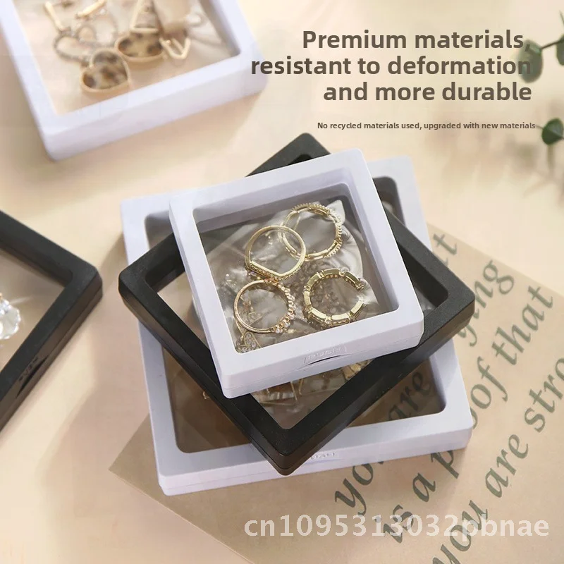 Transparent Elastic Wearable Armor Jewelry Box Suspension Film Play Text Box Jewelry Display Storage Organizer Foldable