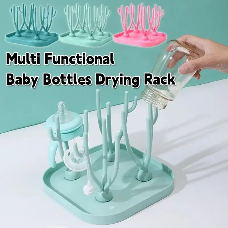 

Removable Baby Bottle Functional Multi Dry Rack Pacifiers Teat Cup Cleaning Drainer Drying Drip Water Tray