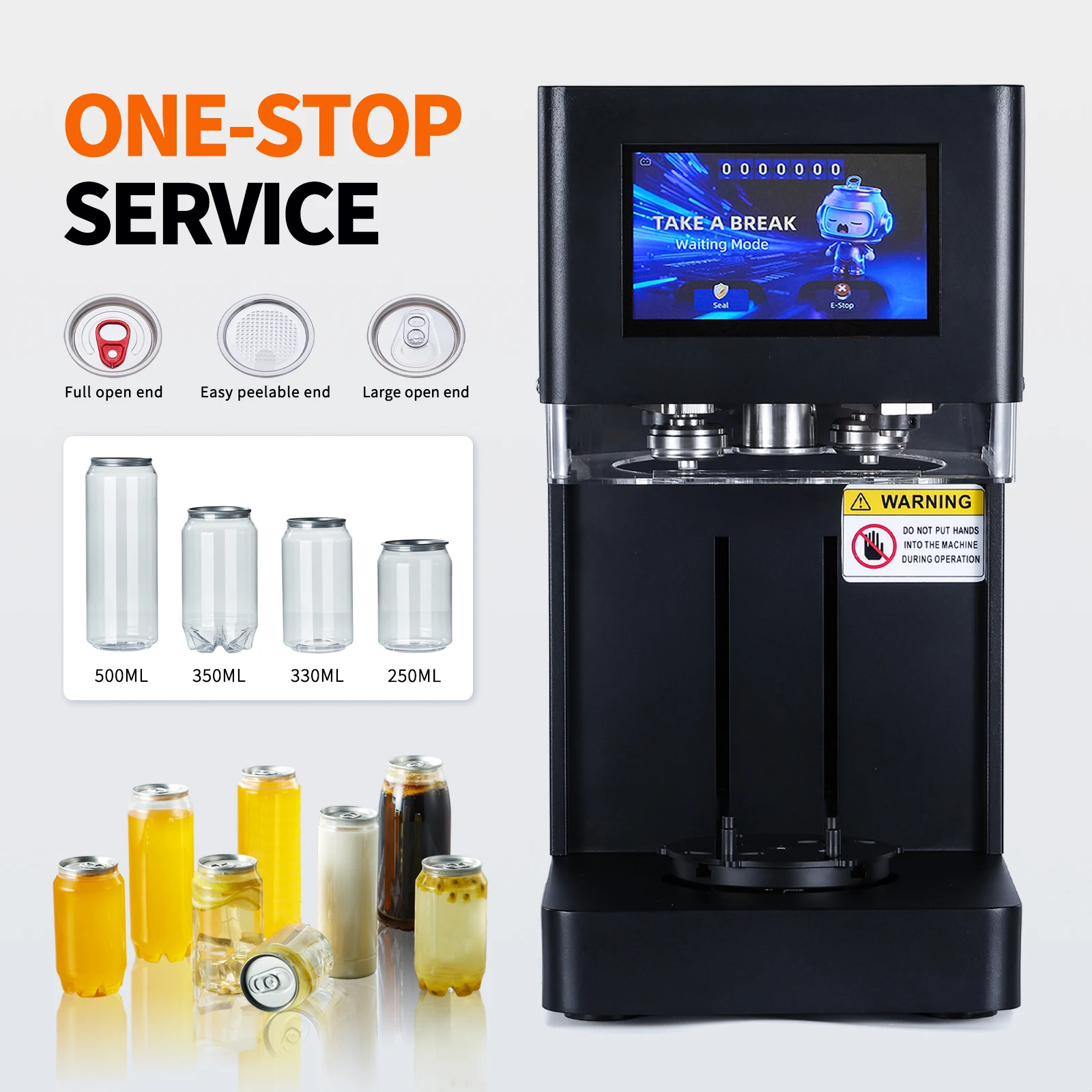 

2025 New Product Fully Automatic Plastic Beverage Can Sealing Machine With Seal Transparent PET Sealer Machine