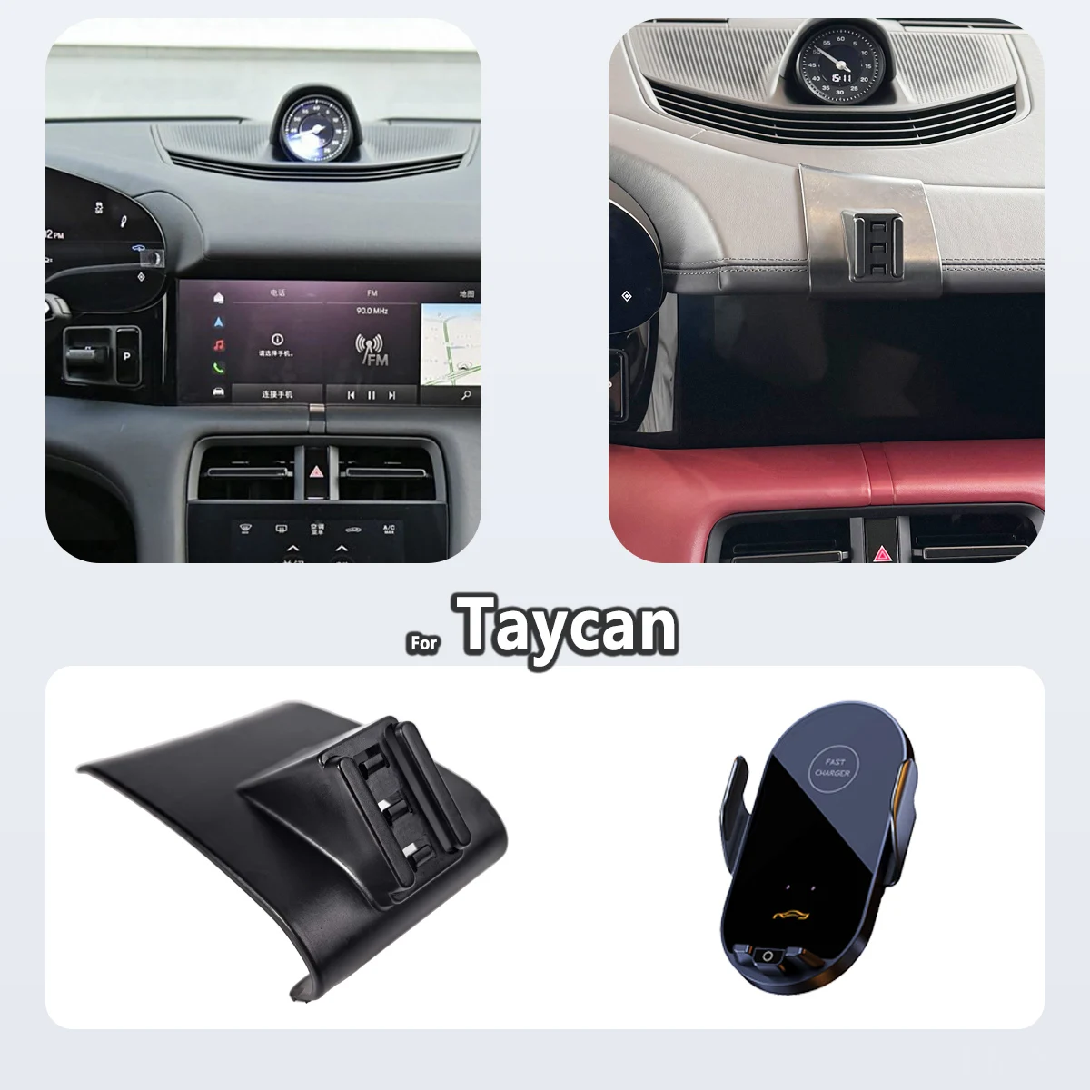 

Специальный держатель телефона для Porsche Taycan 2024 2023 2022 2021 2020 2019, магнитное автомобильное крепление для телефона, невидимая база Smart Sensing
