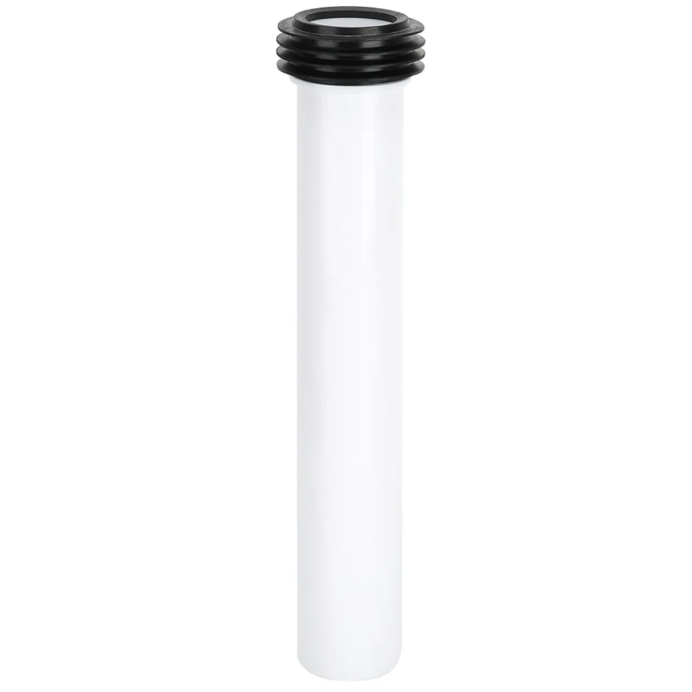 White Color Flush Pipe Extension Straight Design PP Material Toilet Flush Tube Fits 50mm / 2in Toilet Inlet