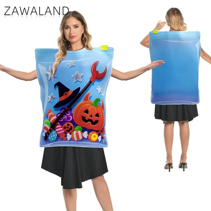 Halloween Lustiges Kostüm Cosplay Kürbis Grafik Schwamm Anzug Erwachsene Festival Parade Dress Up Party Performance Kleidung