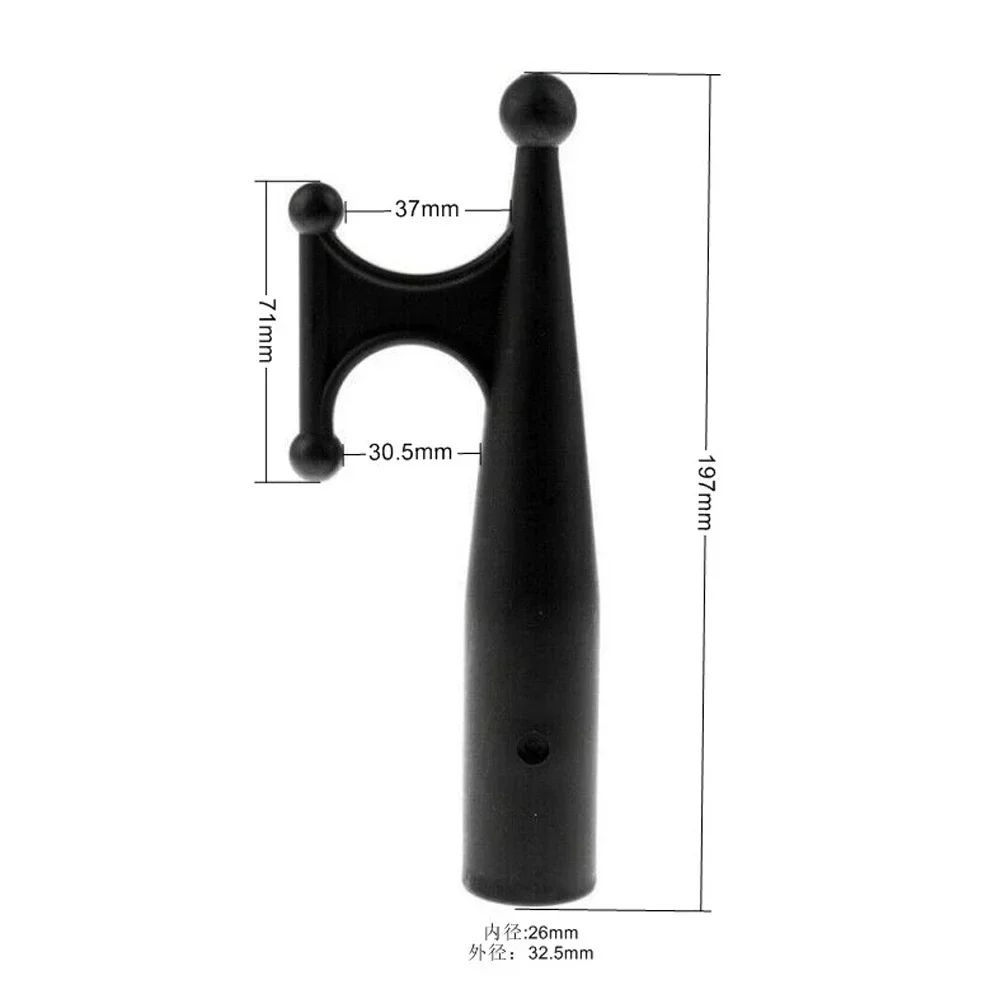 ​1PCS Black Nylon Boat Hook Replacement Top For Mooring Sailing Corrosion Resistance Accessories Fits For Yachts Marine Hardware