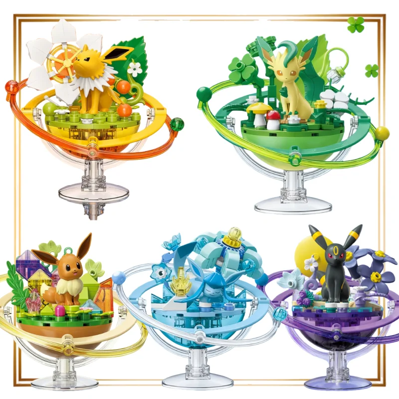 keeppley-pokemon-the-eevee-family-planet-series-building-blocks-umbreon-christmas-gift-desktop-ornament-vaporeon-anime-leafeon