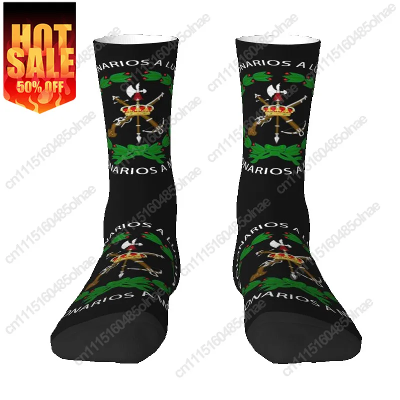 Spanish Legion Mens Crew Unisex Fun 3D Printed Spain Coat Sock Of Arms Dress Socks