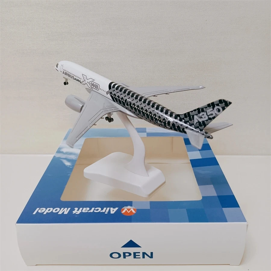 20CM Alloy Metal Prototype Air Airbus A350 350 Airlines Airplane Model Plane Model Diecast Aircraft w Wheels Holder Kids Gifts