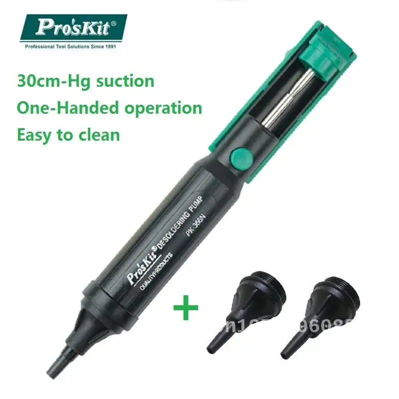 

Pro'skit Suction Tin Solder Suckers, Desoldering Gun, Soldering Iron Pen, Hand Tools, Desoldering Pump, 8PK-366N-G