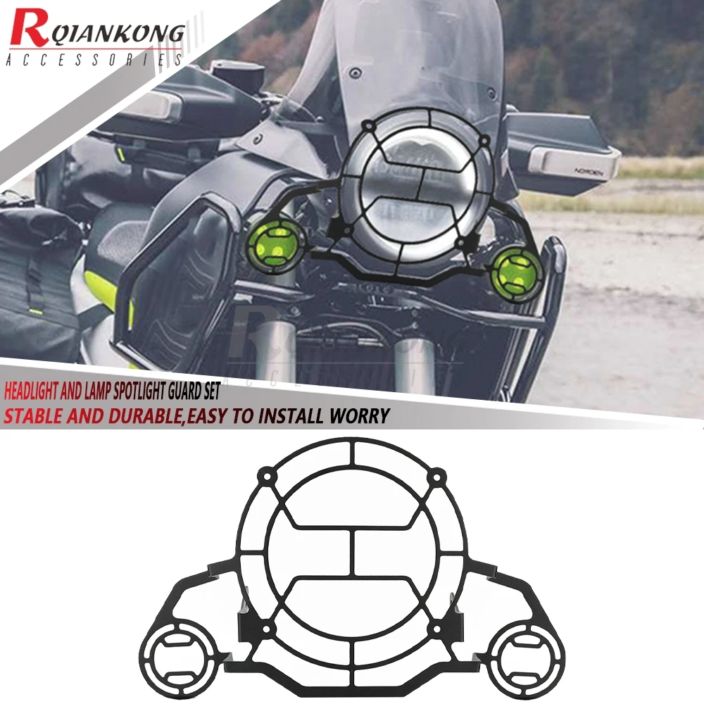 

For Husqvarna Norden 901 2022 2023 2024 2025 2026 Motorcycle Headlight Guard LED Auxillary Cover Headlight Spotlights Protection