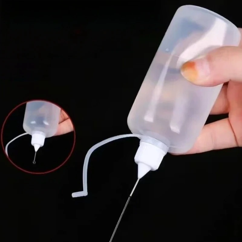 5/10/20/30ML PE-Kunststoffflasche mit Nadelspitze, nachfüllbare Tropfflasche, Nadelspitze, versiegelte, zusammendrückbare Flasche für Kleberpigmente