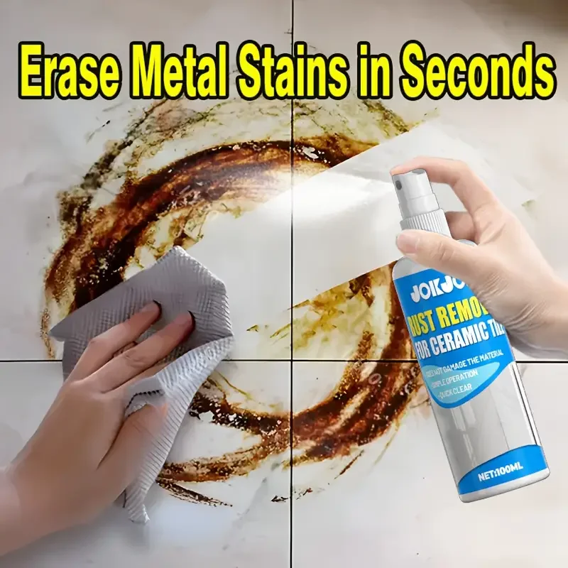 JOKJOK Heavy-Duty Metal & Surface Cleaner Spray Instantly Removes Rust, Limescale, and Soap Scum from Floors, Shower Doors, Sink