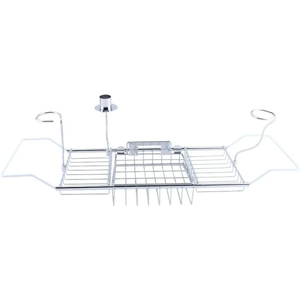 

Полка для ванны, полка для подноса для ванны из нержавеющей стали, расширяемый поднос для ванны, органайзер для хранения в ванной, держатель для мыла, красного вина