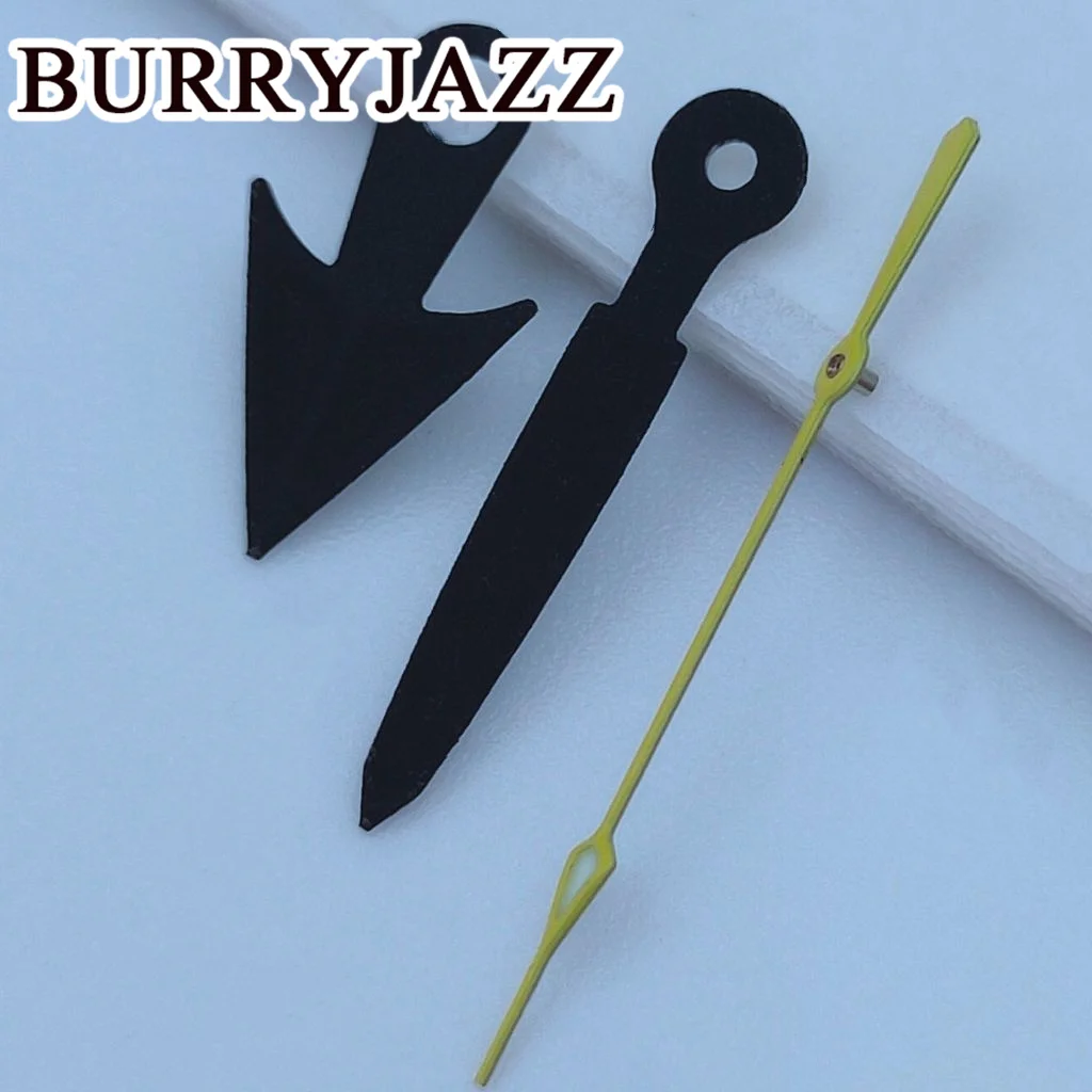 BURRYJAZZ NH35 NH36 NH38 7S26 7S36 4R35 4R36 Watch Hands Black White Black Yellow Hands Green Luminous