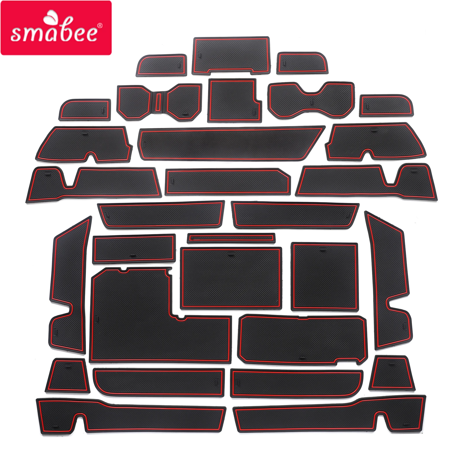 

Smabee Anti-Slip Gate Slot Mat for Toyota TUNDRA 2022 Interior Accessories Rubber Door Pad Cup Holders Non-Slip Mats Car Sticker