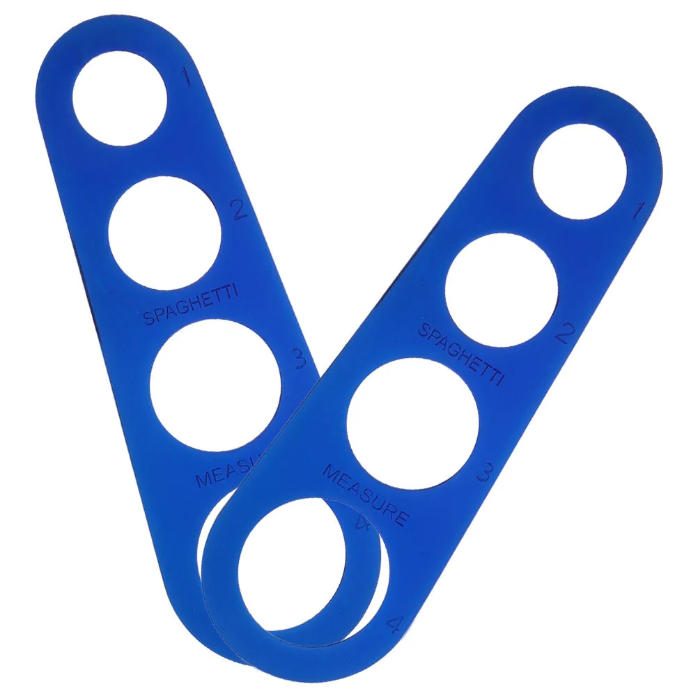 

2pcs Stainless Steel 4-Hole Spaghetti Measuring Tool Pasta Noodle Ruler Kitchen Gadget For Quick Food Portioning Cooking Utensil